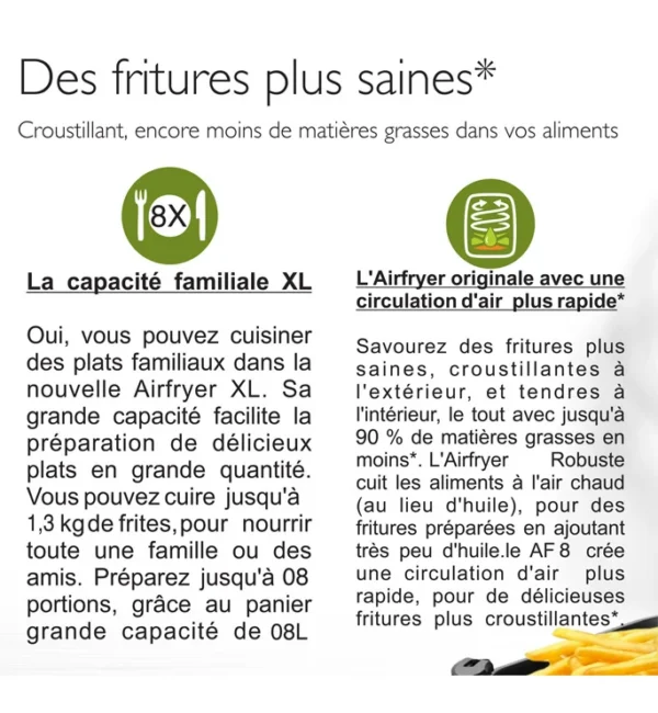 8LE Airfryer – 8 Litres – Tactile